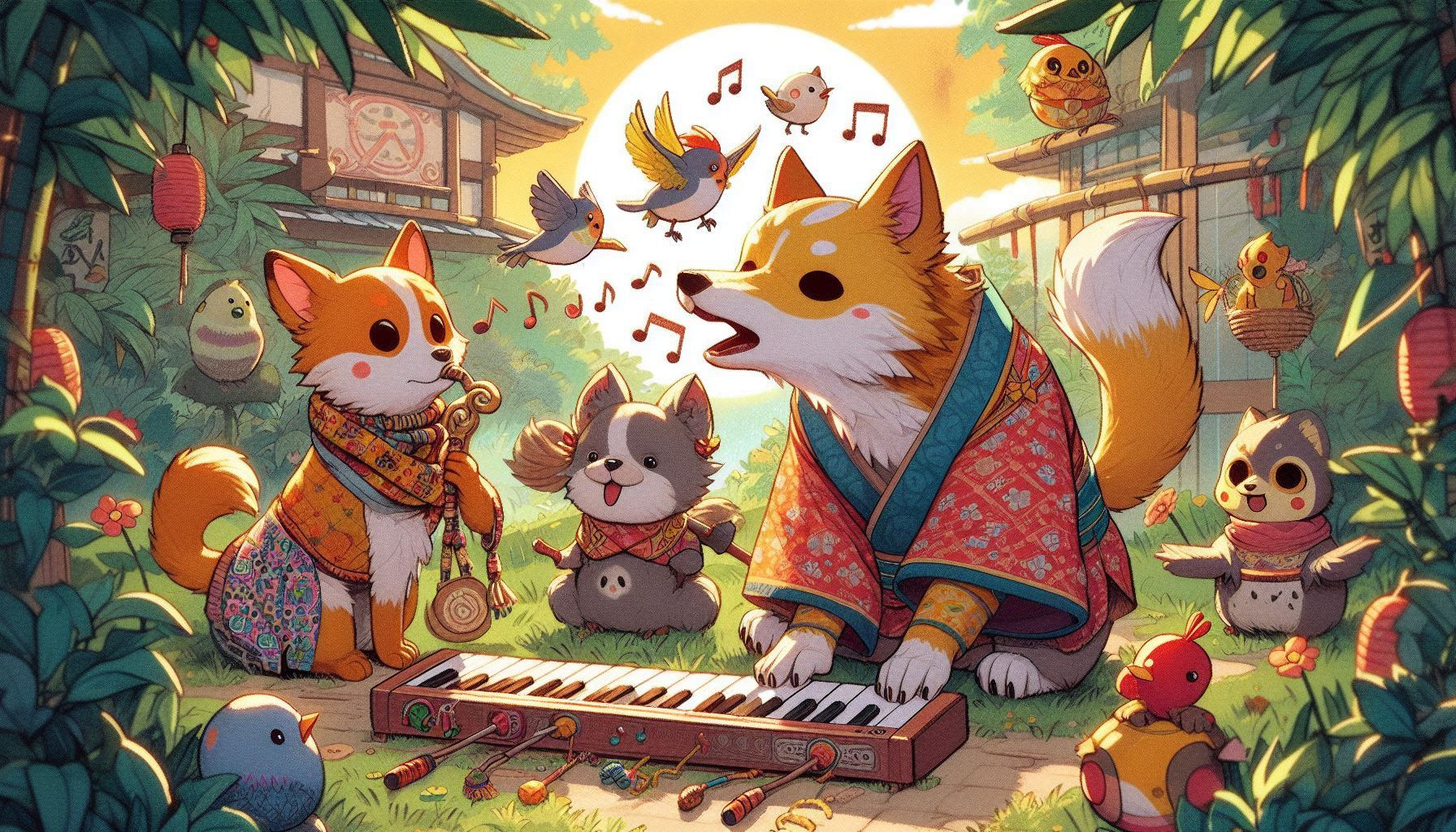 Bark and Chirp from Suno AI creating music.