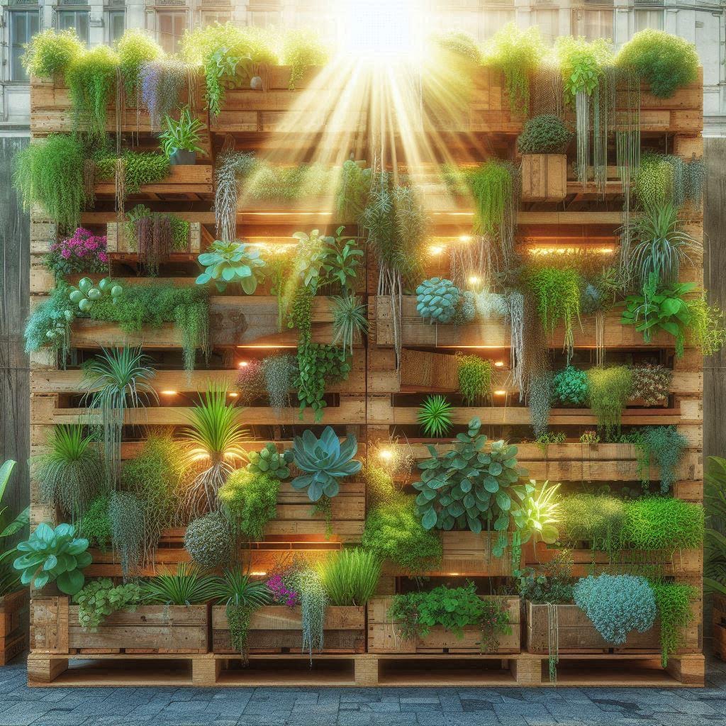 Vertical Gardens Using Old Pallets